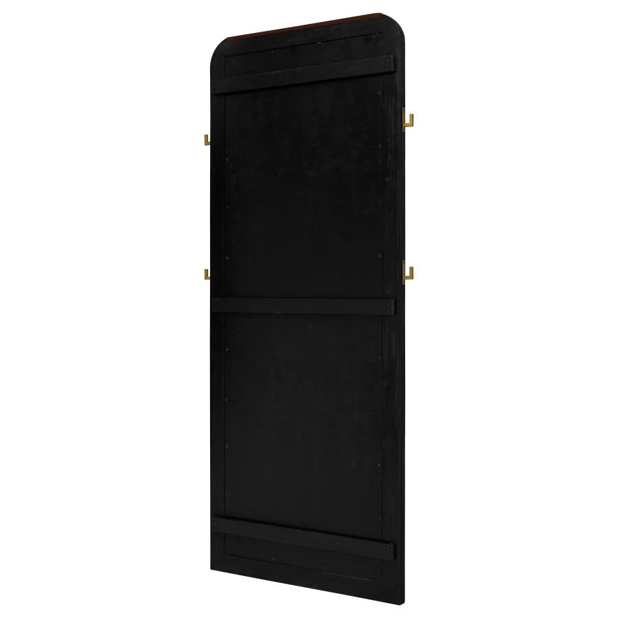 Arini Cane Weave Full Length Standing Floor Mirror Black - 224339