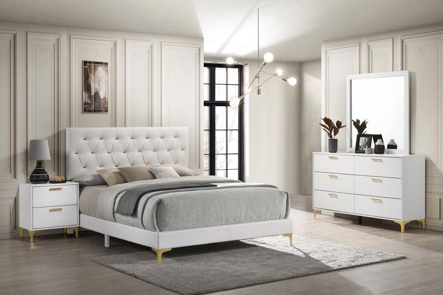 Kendall 4-piece California King Bedroom Set White - 224401KW-S4