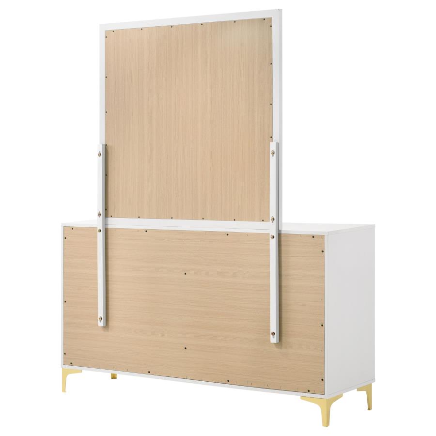 Kendall 6-drawer Dresser with Mirror White - 224403M