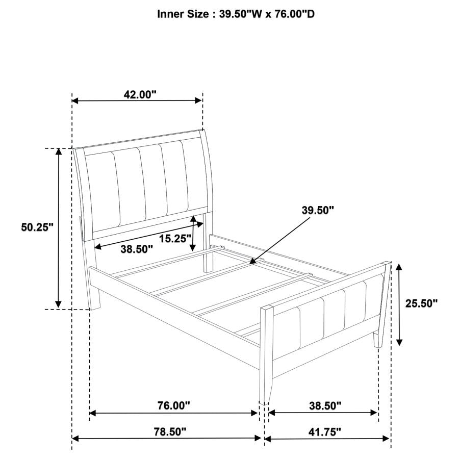 Wilkes 4-piece Twin Bedroom Set Dark Cocoa - 224421T-S4