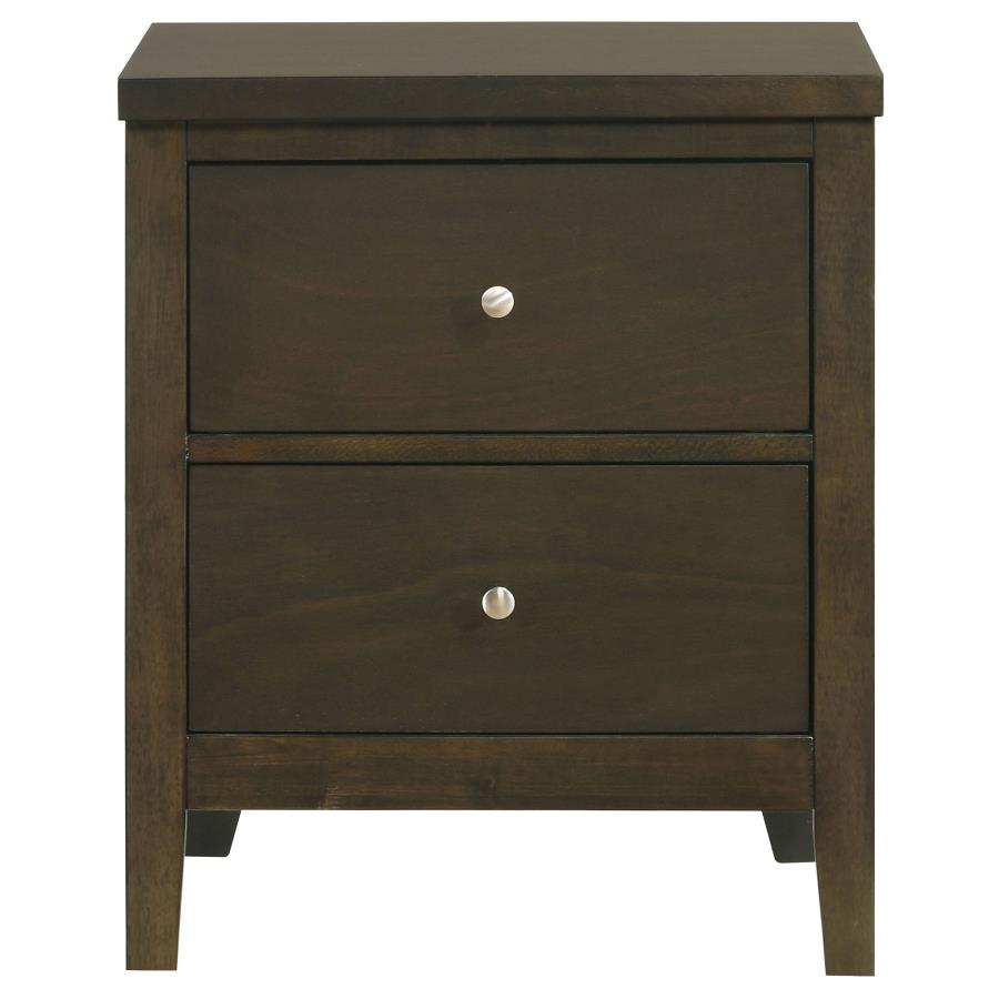 Wilkes 2-drawer Nightstand Bedside Table Dark Cocoa - 224422