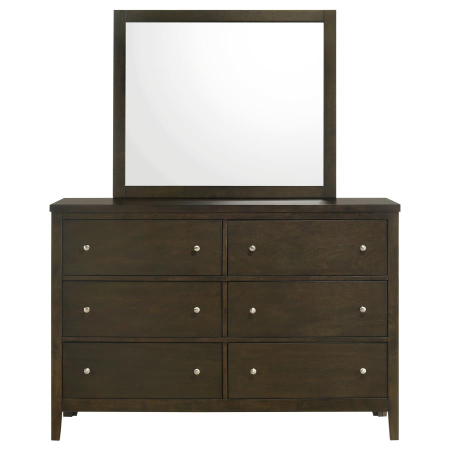 Wilkes 6-drawer Dresser and Mirror Dark Cocoa - 224423M