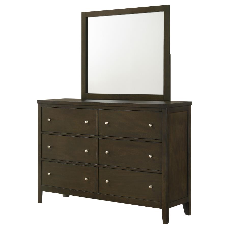 Wilkes 6-drawer Dresser and Mirror Dark Cocoa - 224423M