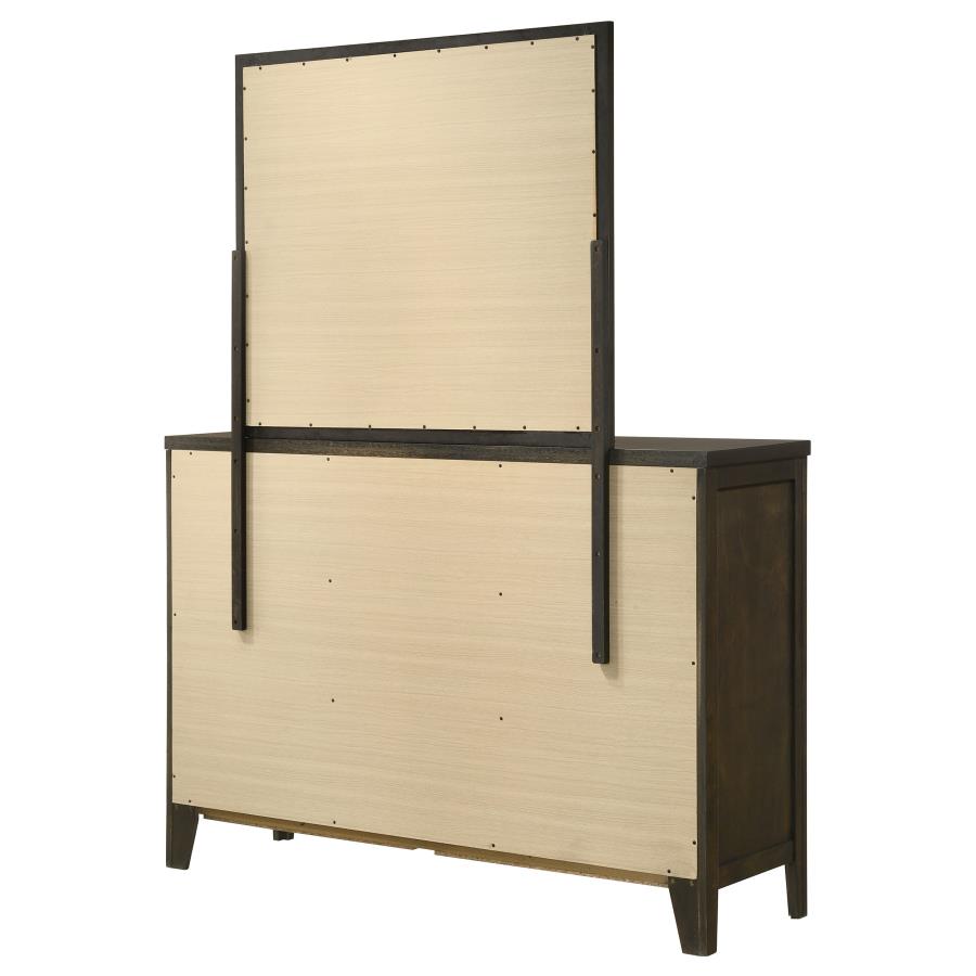 Wilkes 6-drawer Dresser and Mirror Dark Cocoa - 224423M