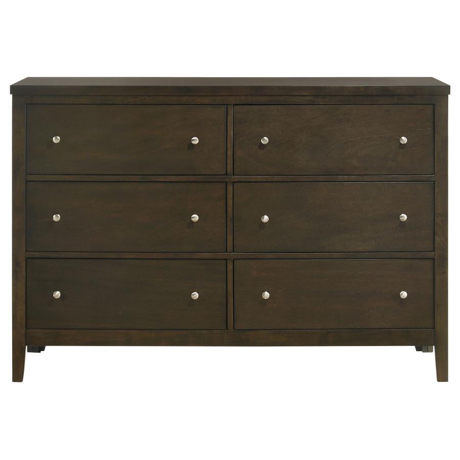 Wilkes 6-drawer Dresser Cabinet Dark Cocoa - 224423