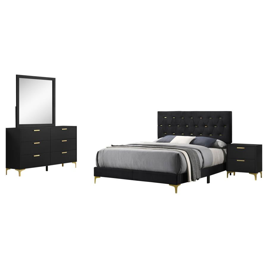Kendall 4-piece Eastern King Bedroom Set Black - 224451KE-S4