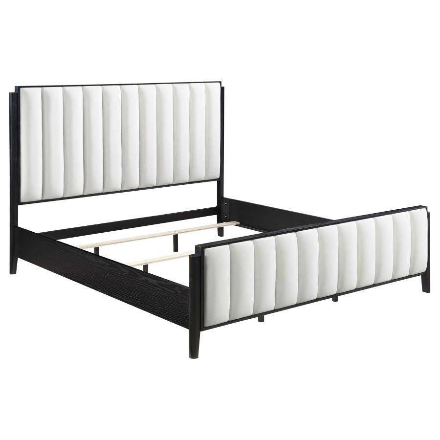 Brookmead 60-inch Upholstered Eastern King Bed Black - 224710KE
