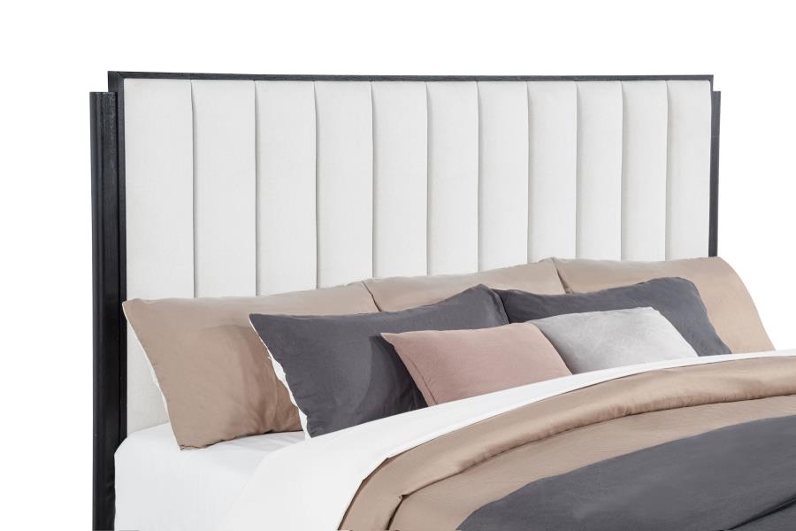 Brookmead 60-inch Upholstered Eastern King Bed Black - 224710KE