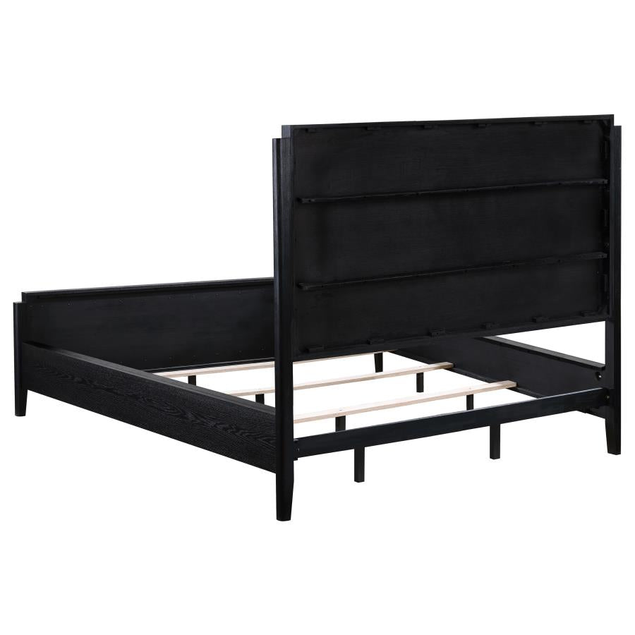 Brookmead 5-piece Upholstered Cal King Bedroom Set Black - 224710KW-S5