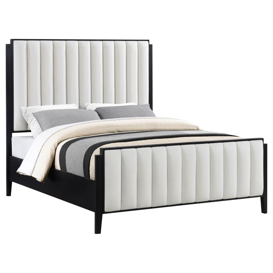 Brookmead 60-inch Upholstered Queen Bed Black - 224710Q
