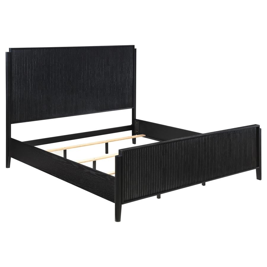 Brookmead Wood Eastern King Panel Bed Black - 224711KE
