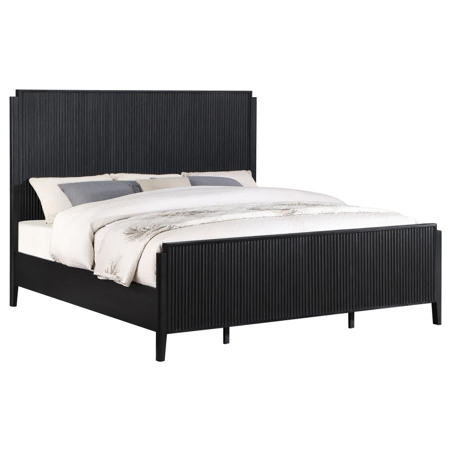 Brookmead Wood Eastern King Panel Bed Black - 224711KE