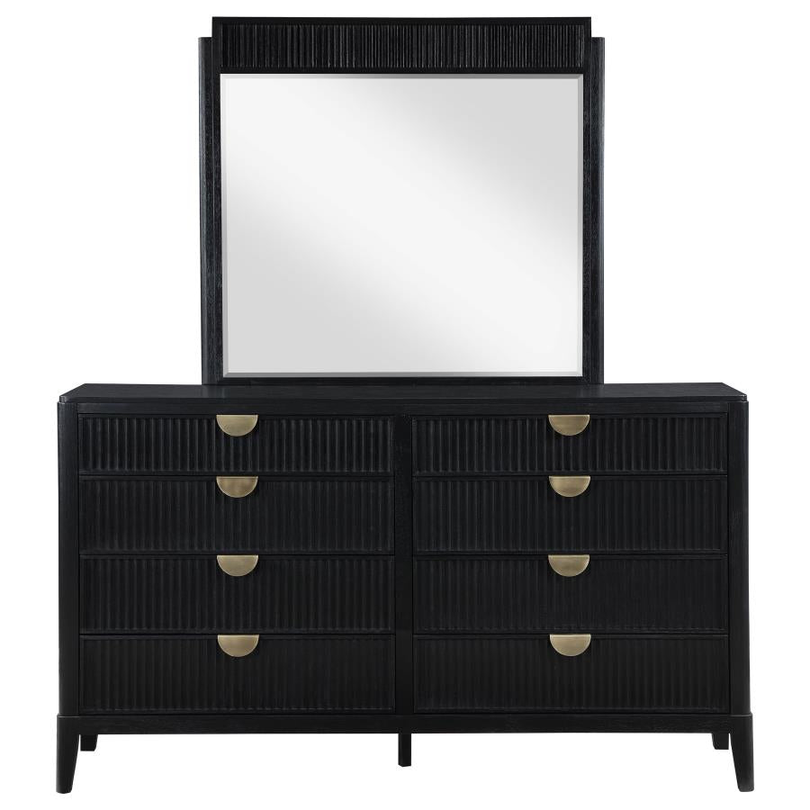 Brookmead 8-drawer Dresser with Mirror Black - 224713M