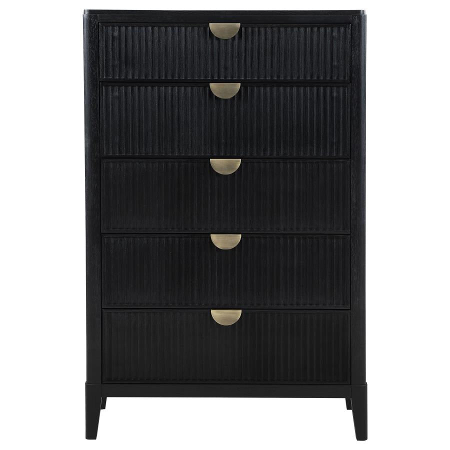 Brookmead 5-drawer Bedroom Chest Black - 224715