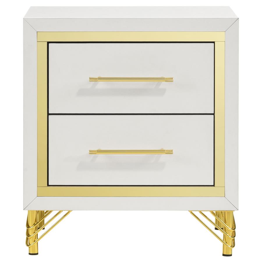 Lucia 4-piece Queen Bedroom Set Beige and White - 224731Q-S4