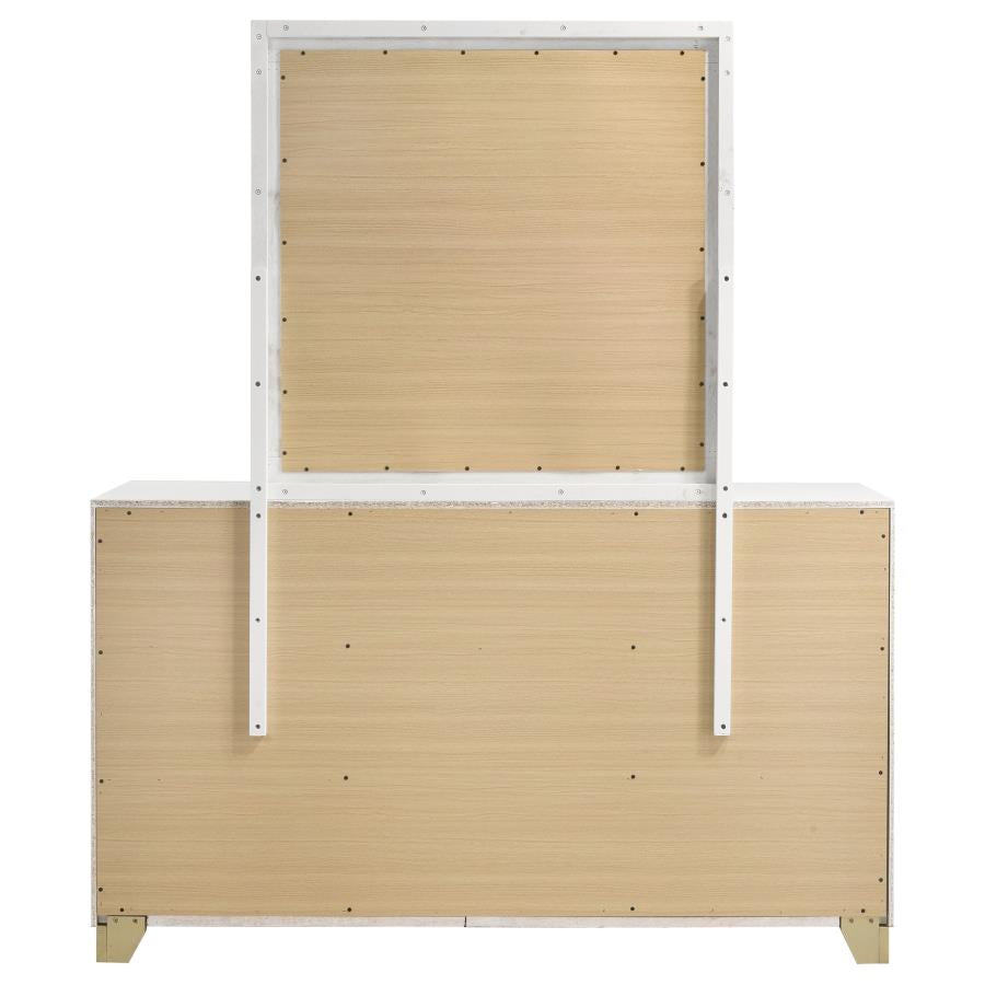Caraway 6-drawer Dresser with Mirror White - 224773M