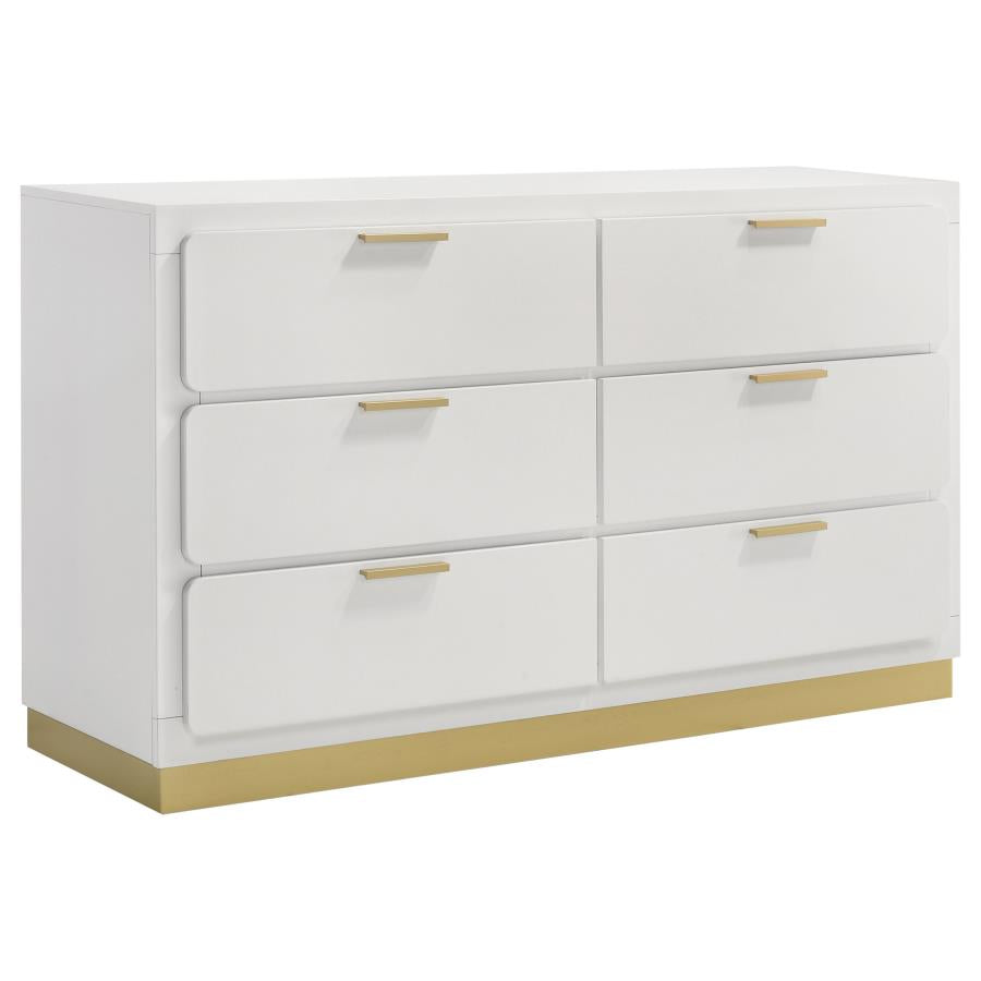 Caraway 6-drawer Dresser White - 224773