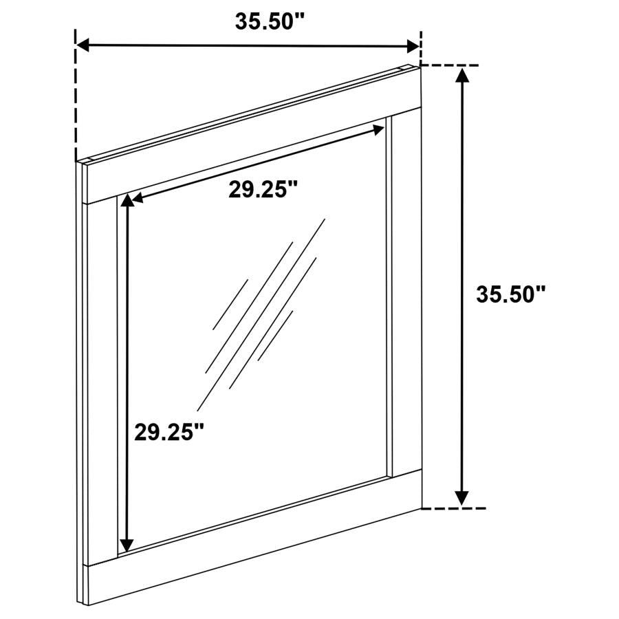Caraway Dresser Mirror White - 224774