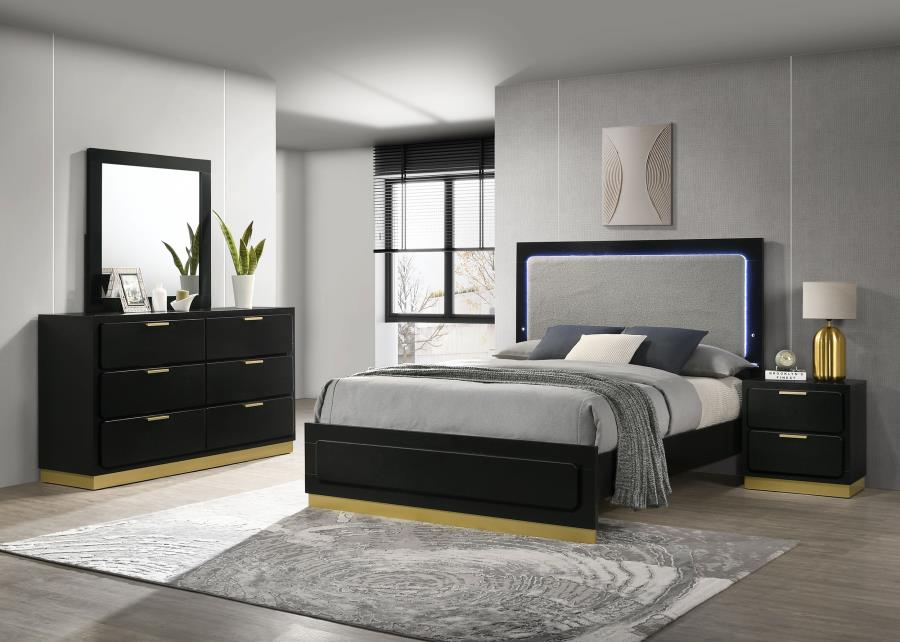 Caraway 4-piece Queen Bedroom Set Black - 224781Q-S4