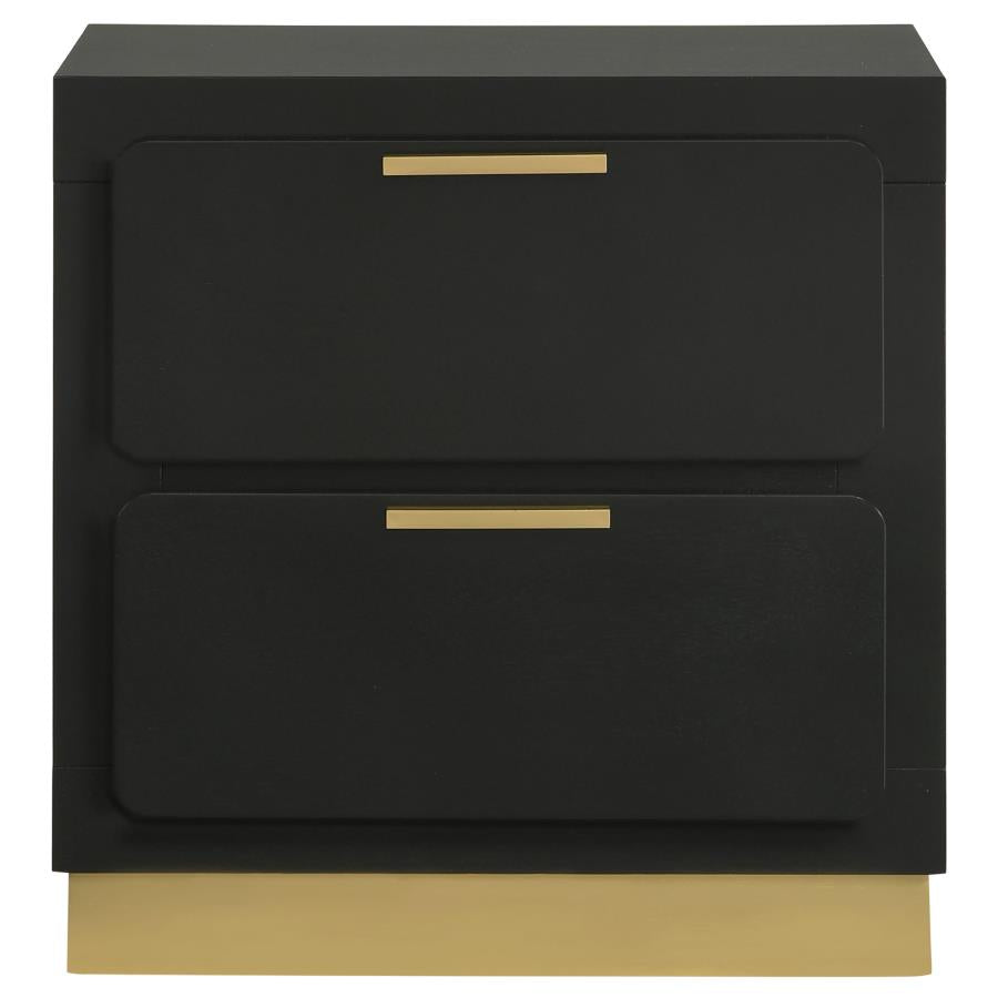 Caraway 2-drawer Nightstand Black - 224782