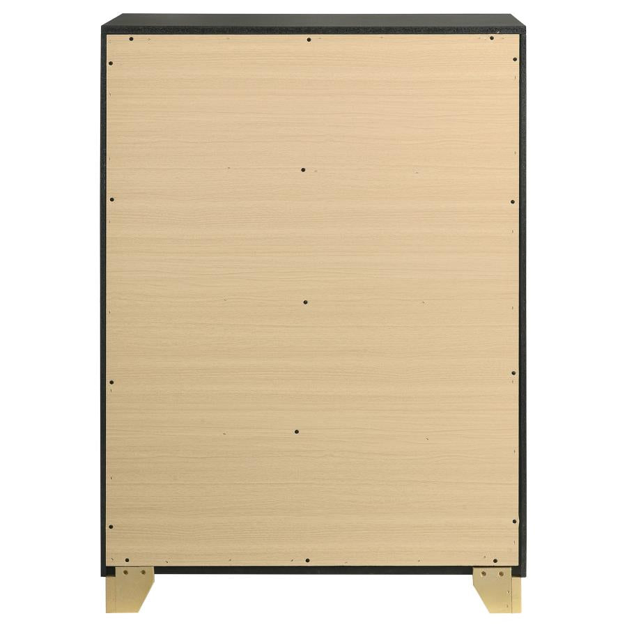 Caraway 4-drawer Bedroom Chest Black - 224785
