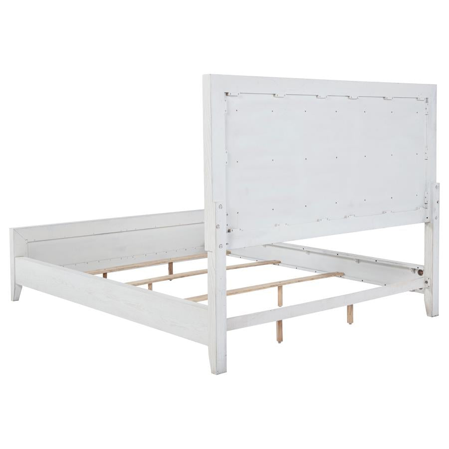 Marielle 4-piece Cal King Bedroom Set Distressed White - 224841KW-S4
