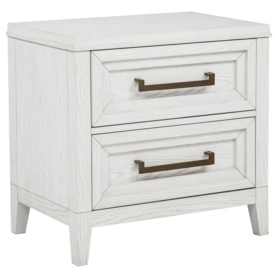 Marielle 2-drawer Nightstand Bedside Table Distressed White - 224842