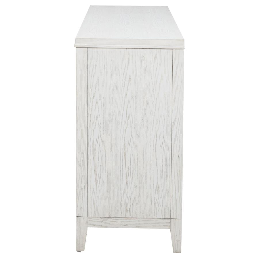 Marielle 6-drawer Bedroom Dresser Distressed White - 224843