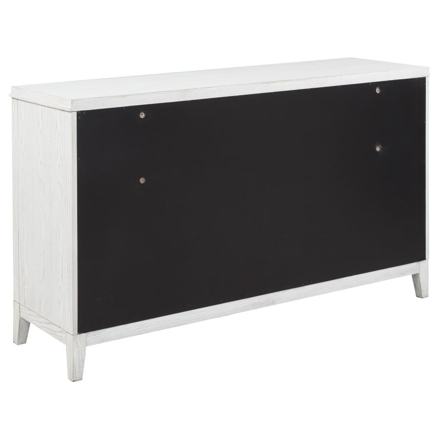 Marielle 6-drawer Bedroom Dresser Distressed White - 224843