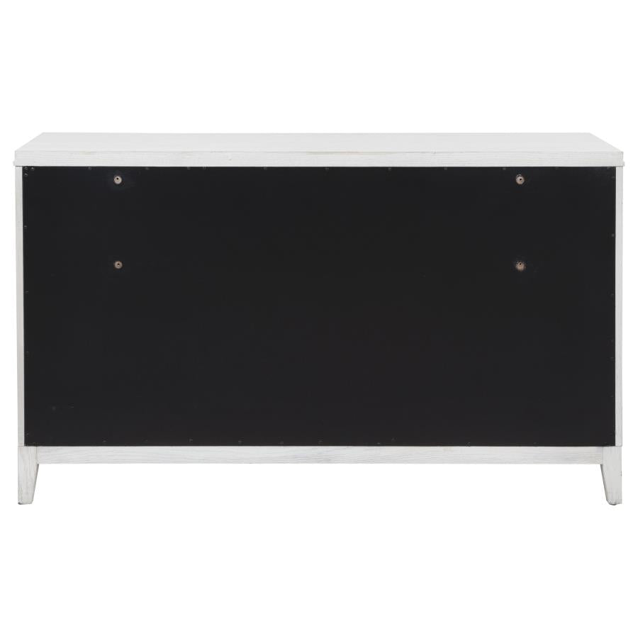 Marielle 6-drawer Bedroom Dresser Distressed White - 224843