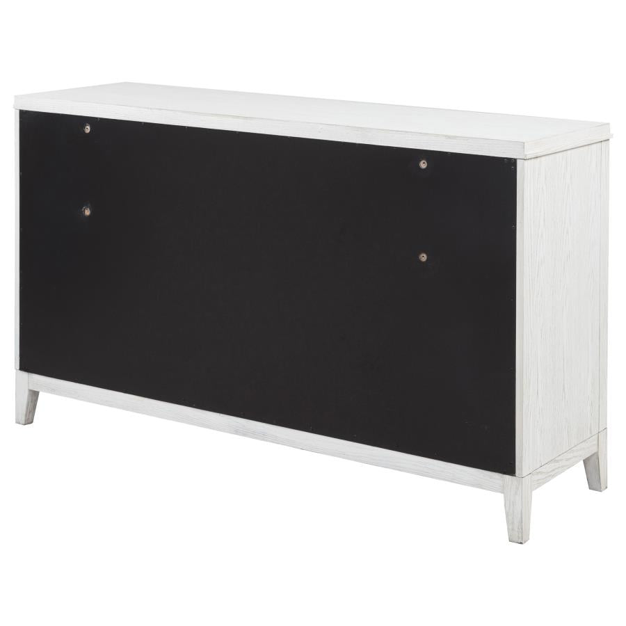 Marielle 6-drawer Bedroom Dresser Distressed White - 224843