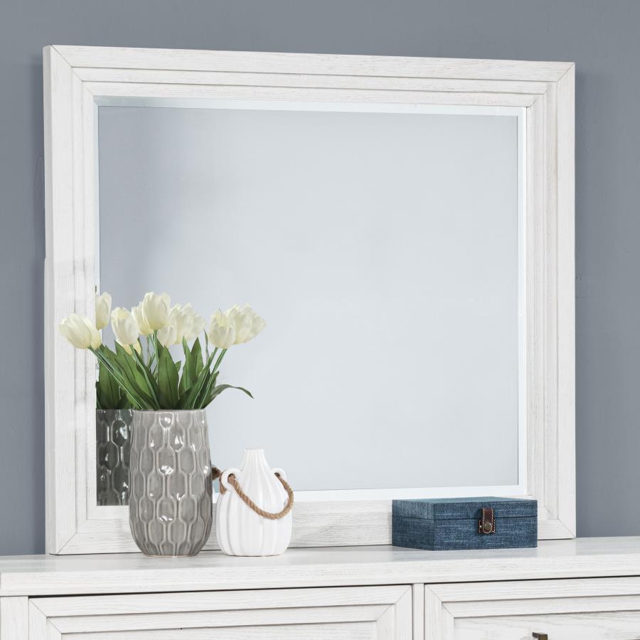 Marielle Dresser Mirror Distressed White - 224844