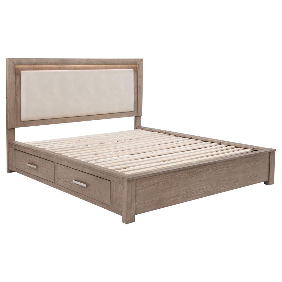 Kenora 4-piece California King Bedroom Set Barley Brown - 224850KW-S4