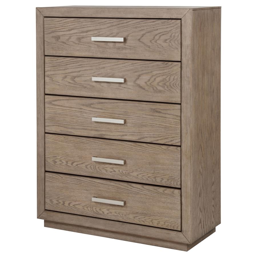 Kenora 5-drawer Bedroom Chest Barley Brown - 224855