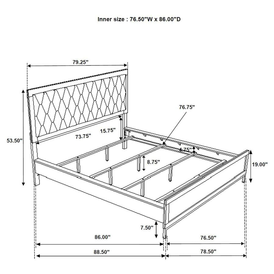 Sonora 4-piece California King Bedroom Set White - 224861KW-S4