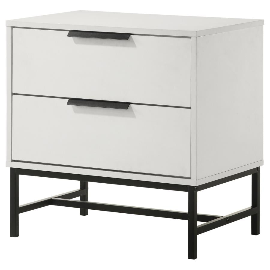 Sonora 2-drawer Nightstand Bedside Table White - 224862
