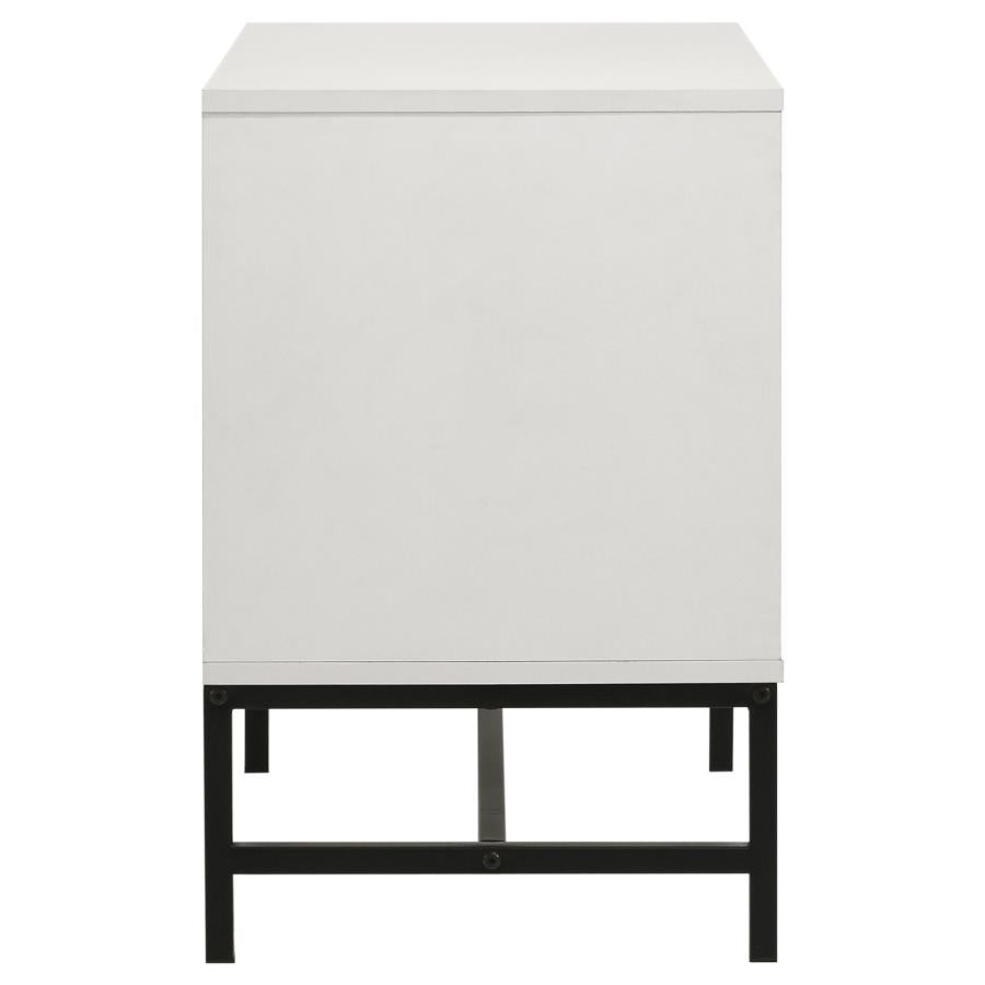Sonora 2-drawer Nightstand Bedside Table White - 224862