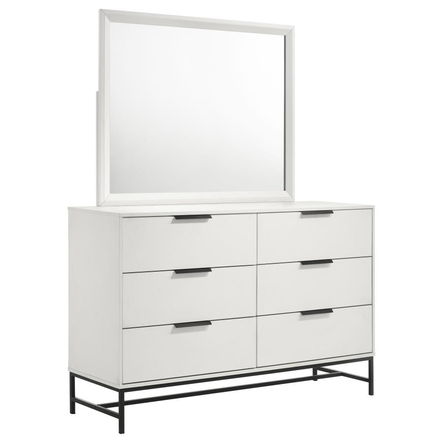 Sonora 6-drawer Dresser with Mirror White - 224863M