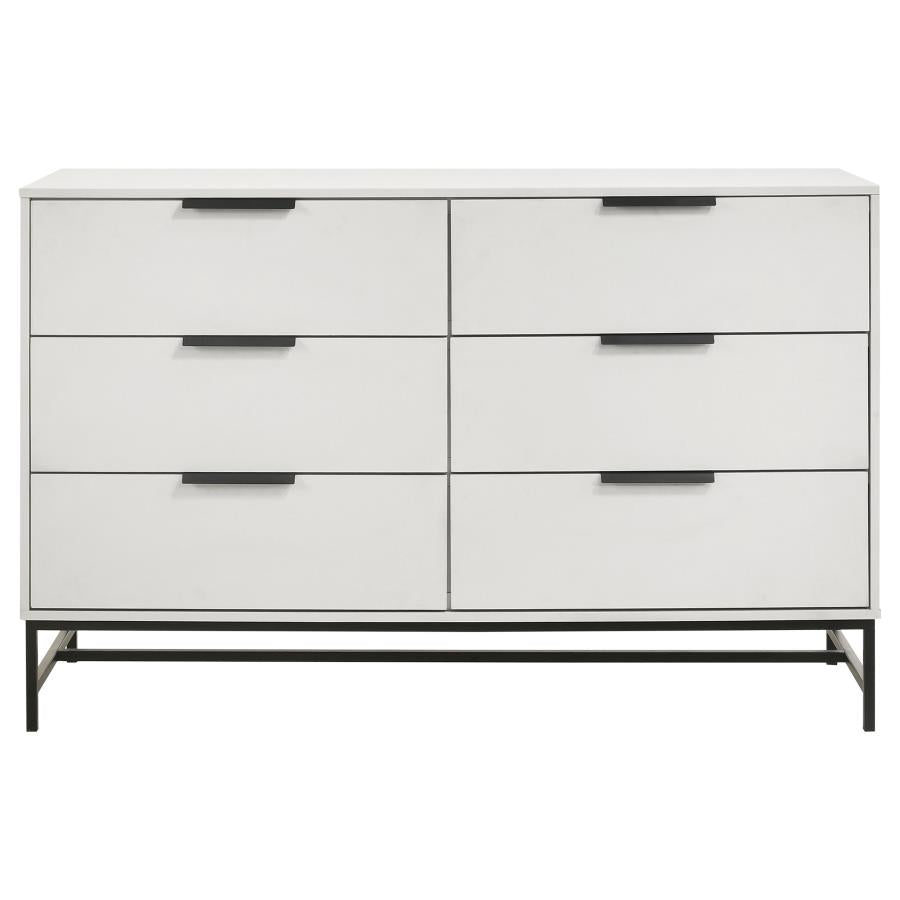 Sonora 6-drawer Bedroom Dresser White - 224863