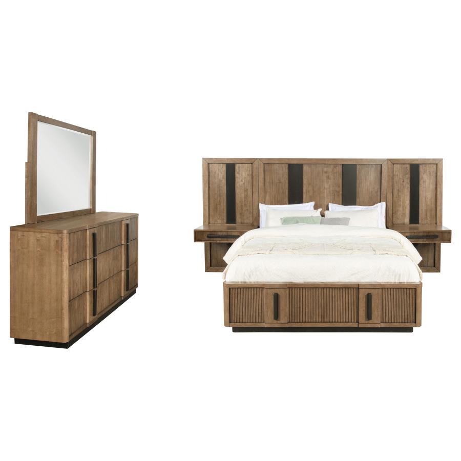 Terrace 5-piece Queen Panel Bedroom Set Ash Brown - 224900Q-S5P
