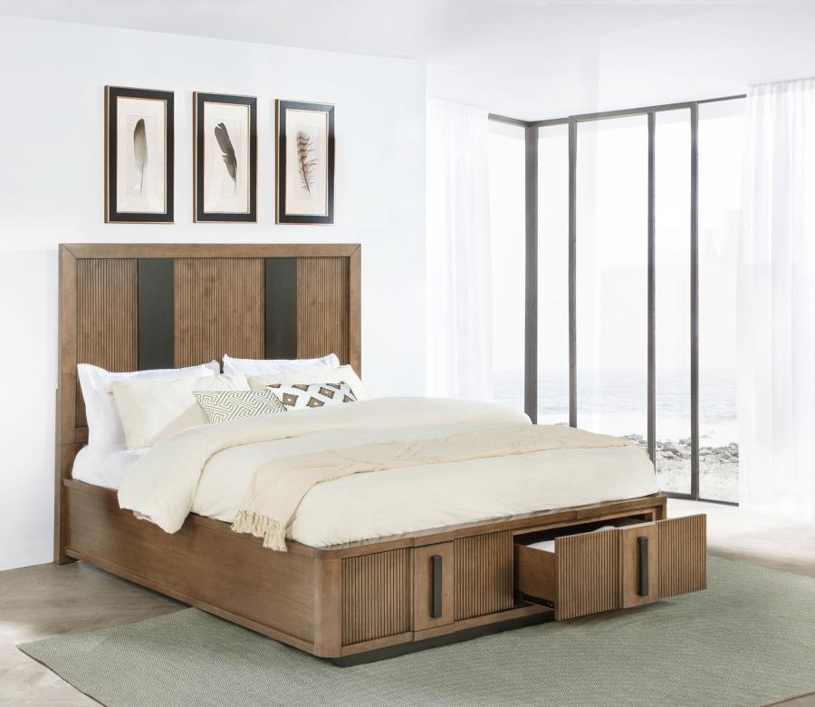 Terrace 2-drawer Queen Storage Bed Ash Brown - 224900Q