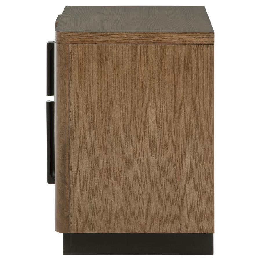 Terrace 2-drawer Nightstand Bedside Table Ash Brown - 224902