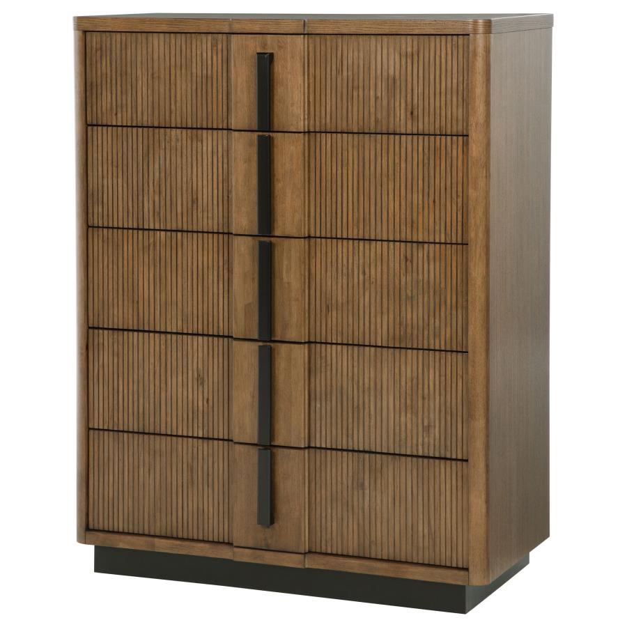 Terrace 5-drawer Chest of Drawers Ash Brown - 224905