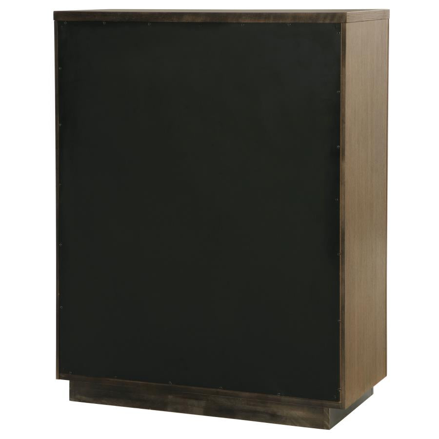 Terrace 5-drawer Chest of Drawers Ash Brown - 224905