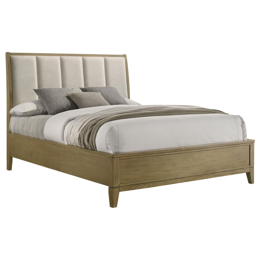 Granada Upholstered Queen Panel Bed Natural Pine - 224921Q
