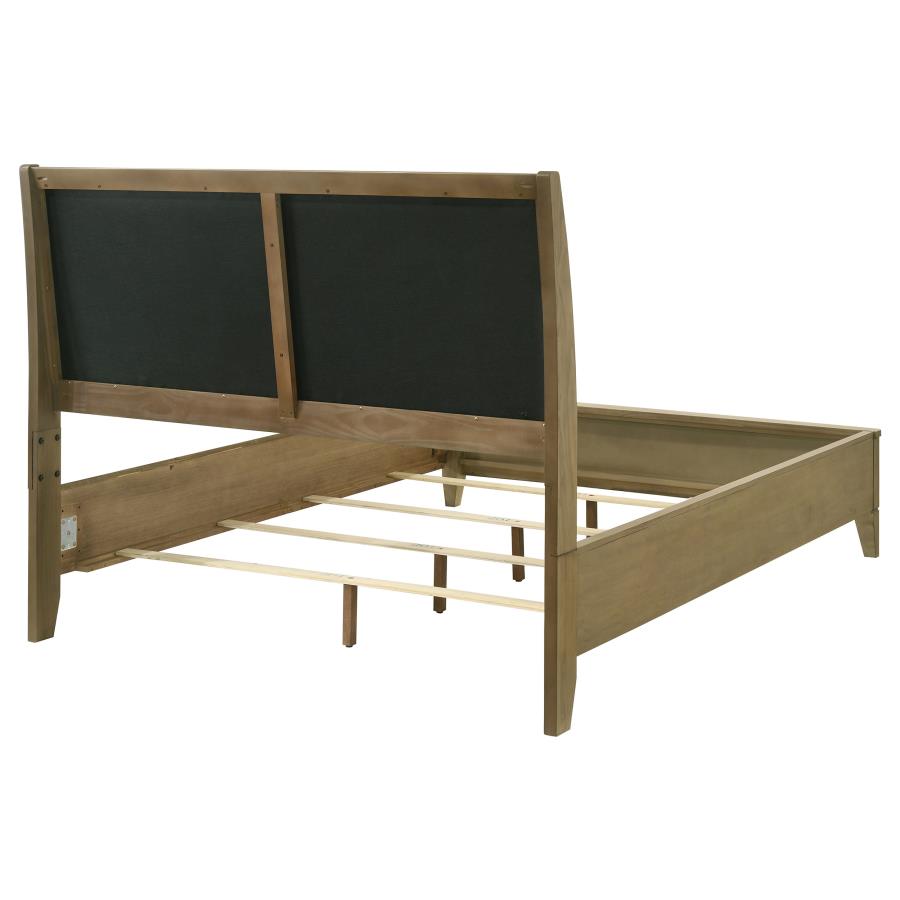 Granada Upholstered Queen Panel Bed Natural Pine - 224921Q