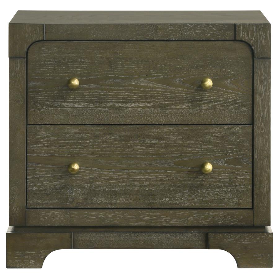 Gran Park 2-drawer Nightstand Bedside Table Dark Cocoa - 224932