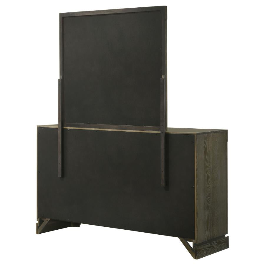 Gran Park 6-drawer Dresser and Mirror Dark Cocoa - 224933M