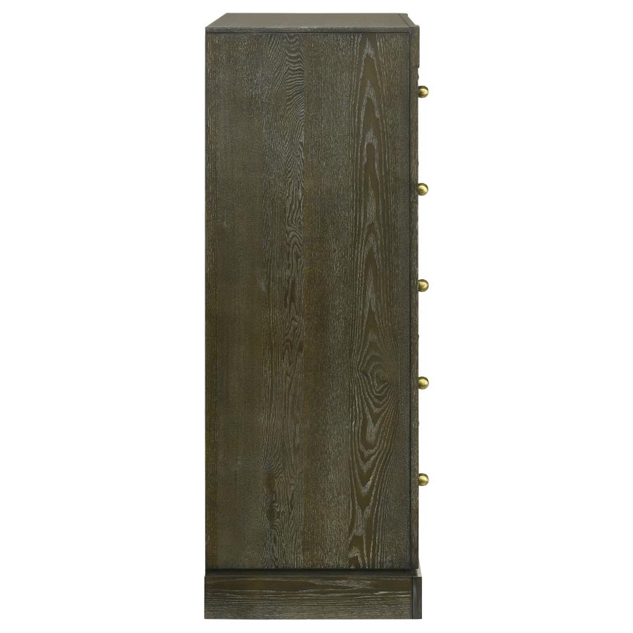 Gran Park 5-drawer Bedroom Chest of Drawers Dark Cocoa - 224935