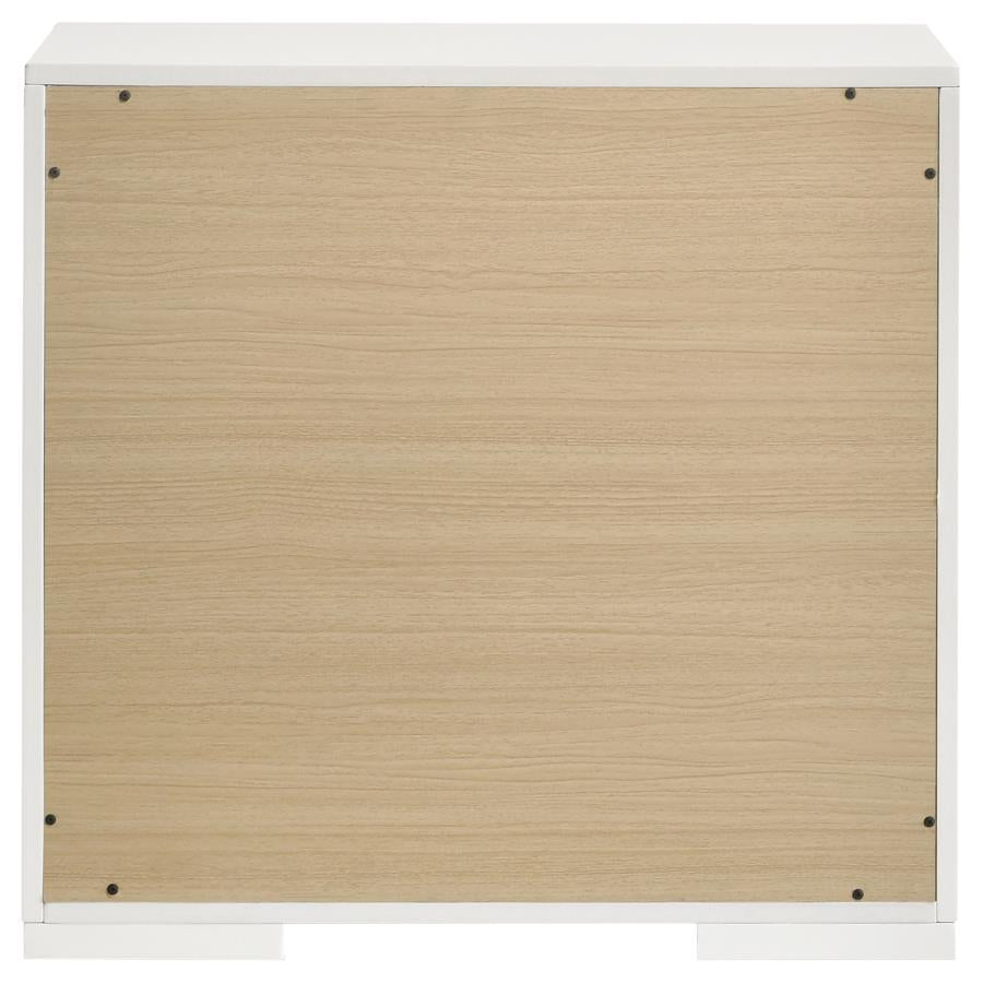 Ives 2-drawer Nightstand Bedside Table White High Gloss - 224942